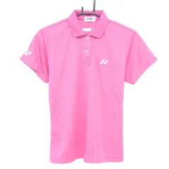 【超美品】ヨネックス 半袖ポロシャツ ピンク ロゴ刺しゅう白  レディース L ゴルフウェア YONEXのサムネイル