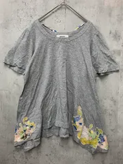 SUPER HAKKA スーパーハッカ 裾刺繍 Tシャツ グレー ■◆ レディースのサムネイル