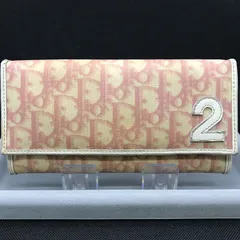 Christian Dior　ディオール　長財布　トロッター　PVC　ピンク×アイボリー系　2215のサムネイル