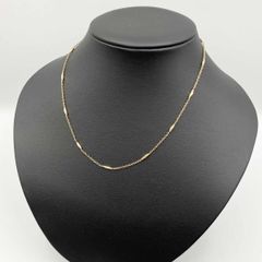希少 18k 超ロング ネックレス メレボール ステーション gstv 刻印 