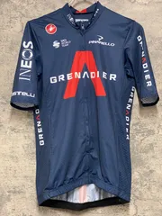 KG334 カステリ CASTELLI 半袖 サイクルジャージ 紺 Sのサムネイル