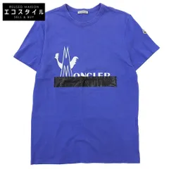 MONCLER　モンクレール　ロゴパッチ 半袖 Tシャツ トップス メンズ ブルー S　Sのサムネイル