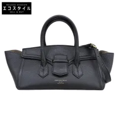 CHRISTIAN VILLA　クリスチャンヴィラ　美品 レザー 2WAY ワイドハンドバッグ ショルダーバッグ レディース ブラックのサムネイル