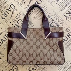 期間限定 GUCCI GG キャンバス 73983 ハンドバッグ ダークブラウン