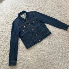 Stradivarius ストラディバリウス シンプルデニムジャケット Gジャン コットン100% Mサイズ相当レディース インディゴブルーのサムネイル