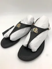 新品 LAUREN RALPH LAUREN ローレンラルフローレン Everley フラットトング サンダル sizeEUR38.5/黒 ■◆◎レディースのサムネイル