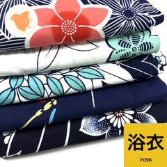 リップル浴衣 4枚 綿 着物まとめ売り【F100】同梱購入歓迎 リメイク用