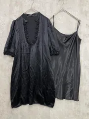 CROON A SONG クルーンアソング シルクサテン ワンピース size1/黒 ■◆ レディースのサムネイル