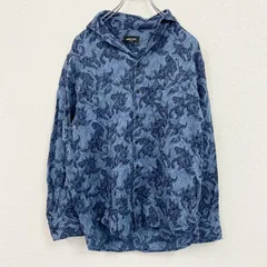 MEN'S BIGI　メンズビギ　長袖シャツ　花柄シャツ　青　ブルー　03サイズ　古着のサムネイル