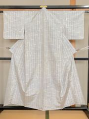 本場縞大島紬 単衣 付け下げ訪問着 初代川村久太郎 松 居敷当て 美品イ