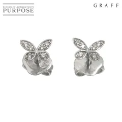 グラフ GRAFF パヴェ バタフライ ダイヤ プティ スタッド ピアス K18 WG 750 Butterfly Earrings Pierced 90319208のサムネイル