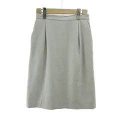グリーンレーベルリラクシング ユナイテッドアローズ green label relaxing スカート S グレー 膝丈 タック入り ポケット付き タイトシルエット /PP ■ECA004