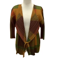 ISSEY MIYAKE イッセイミヤケ PLEATS PLEASE カーディガン ジャケット SIZE 3 PP73-JO767 オレンジのサムネイル