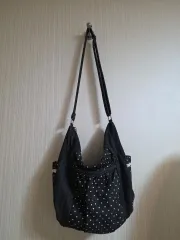 レースドットパータンクロスバック黒デニムのサムネイル