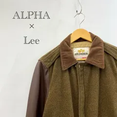 ALPHA Lee STORM RIDER ブルゾン ジャケット レザー 20175-036 アウター L ブラウン  メンズ ファッション _201023のサムネイル