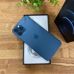 iPhone12promaxパシフィックブルー256GB SIMフリー - メルカリ