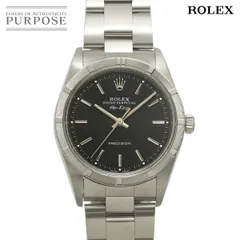 ロレックス ROLEX エアキング 14010 P番 メンズ 腕時計 エンジンターンドベゼル ブラック オートマ 自動巻き ウォッチ Air King 90319087のサムネイル