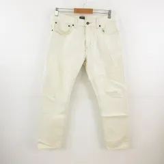 ジェイクルー J.CREW デニムパンツ ジーンズ ロング テーパード オフホワイト 白 32×30 *T999のサムネイル