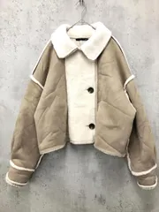 Heather ヘザー HE070032CF リバーシブルムートンボアモコモコ コート sizeF/ベージュ×白 ◆■ レディースのサムネイル