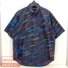 BALENCIAGA ロゴ総柄 半袖シャツ - メルカリ