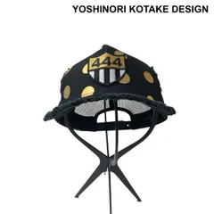 ヨシノリコタケデザイン YOSHINORI KOTAKE DESIGN キャップ 444ドットエンブレム メッシュキャップ 黒 コットン FREE メンズ Z6C951のサムネイル