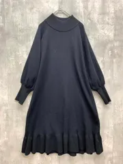 ABITOKYO アビトーキョー ニット フリル ハイネック ワンピース sizeM/黒 ◆■ レディースのサムネイル