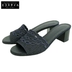 HERMES　エルメス　美品 グラディス シェーヌダンクルデニムミュール パンプス レディース ネイビー 35 1/2　35 1/2のサムネイル