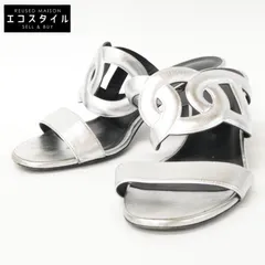 HERMES　エルメス　H202180Z Bikini sandal シェーヌダンクルモチーフ メタリックナッパ チャンキーヒール　38 1/2のサムネイル
