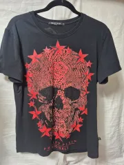 フィリップ プレーン ドクロ 星 タイダイ染め 半袖Tシャツ ブラック Lのサムネイル