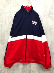 FILA フィラ FM9496 ジップアップ ロゴ刺繍 裏メッシュ ナイロン ジャケット sizeM/マルチカラー ◇■ メンズ
