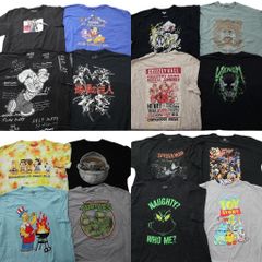 헌 옷 도매 정리 캐릭터 T셔츠 16장 세트 (맨즈 3XL/4XL) 디즈니 미키 토이 스토리 스누피 중고 헌옷 NE8861