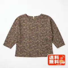 花柄 ブラウス ブラウン スリットネック レトロ 長袖トップス SM2風のサムネイル