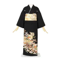 礼装用　黒留袖　雪輪に菊　着物単品　【結婚式、披露宴などの祝い事に】旧レンタル商品のサムネイル