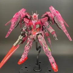 ★ショップ限定割引クーポン発行中★ ガンプラ【ジャンク品/ほこり、欠品あり】 RG 1/144 ガンダムベース限定 ダブルオーライザー[トランザムクリア]※アクション台座おまけ付き 完成品 組立済みMG HG ガンダム  Gunpla 2689のサムネイル