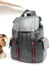 グッチ バックパック大 オフィディア オールドGGシェリー黒 メンズリュック@ 10のサムネイル
