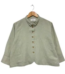 【未使用】ルクルカ Lucruca  センソユニコ 麻 リネン混 ショート丈 長袖シャツジャケット / ブラウス Mサイズ38 春夏秋用■管理番号L300021SSS26-260604-1K（510）のサムネイル