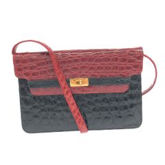 高級 定価100万 KAIYO 本革 シャイニークロコダイルレザー ハンドバッグ 高級 定価100万 KAIYO 本革 シャイニークロコダイルレザー