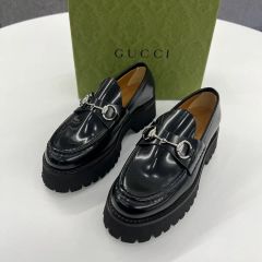 激レア☆】GUCCI ブラックローファー シルバー【約21万円】 - メルカリ