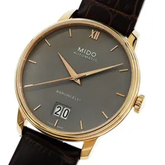 MIDO ミドー バロンチェッリ ビッグデイト M027.426.36.088.00 グレー文字盤 SS ステンレススチール レザー 70.5g 腕時計 自動巻き メンズ 送料無料 【未使用】 241001033832 ★のサムネイル