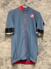 KG032 カステリ CASTELLI ロッソコルサ ROSSO CORSA 半袖 サイクルジャージ ターコイズ L ※小穴のサムネイル