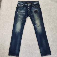 正規品 DSQUARED2 ペインティング ダメージ デニム ズボン 48