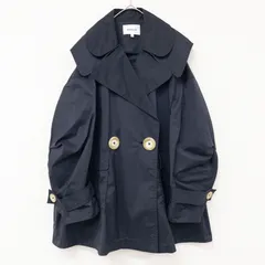 ENFOLD エンフォルド ナイロンコート セーラーカラー オーバーサイズ レイヤード ポリエステル ネイビー レディース 38 b01638のサムネイル