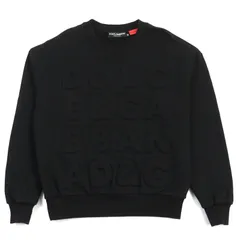 【ドンドン見直し】良品○DOLCE&GABBANA ドルチェ＆ガッバーナ G9QI2T / G7TOO DGMILLENNIALS コットン100% 黒タグ ロゴデザイン エンブロイダリー クルーネック スウェット ブラック XS イタリア製 正規品 メンズのサムネイル