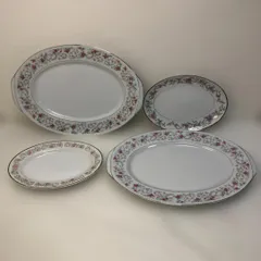 オーバルプレート 楕円皿 盛皿 花柄 プレートセット Yamaichi Seto