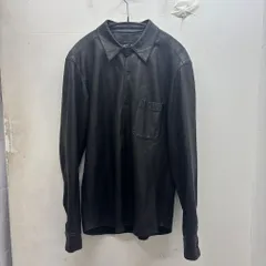 agnes b. hoome アニエスベーオム 90s Lamb Leather Shirt レザーシャツ ブラック系 size:1【中目黒B06】のサムネイル