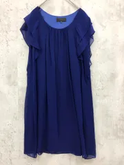UNTITLED アンタイトル フリル シフォン ギャザー ワンピース size2/青 ■◆ レディースのサムネイル