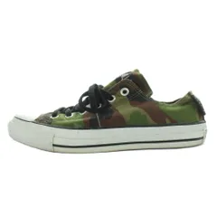 コンバース CONVERSE ローカットスニーカー シューズ キャンバス カモフラ 迷彩柄 US6.5 25cm カーキ /BB ■ECE004