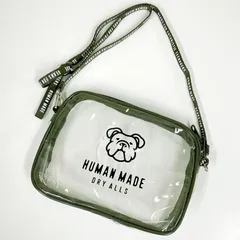 【中古】HUMAN MADE ヒューマンメイド PVC ポーチ ミディアム クリアショルダーバッグ カーキ グリーンのサムネイル