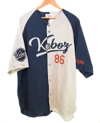 ケボズ Keboz × FREAK’S STORE フリークスストア LINEN BASEBALL SHIRTS リネン ベースボール シャツ  212-1025 XL 半袖シャツ ブルー LLサイズ 103MT-4748のサムネイル