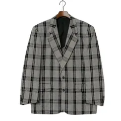 COMME des GARCONS HOMME コムデギャルソンオム ヴィンテージ テーラードジャケット サイズS チェック リネン×コットン ブレザー ブランド古着【中古】20260605/RA9695